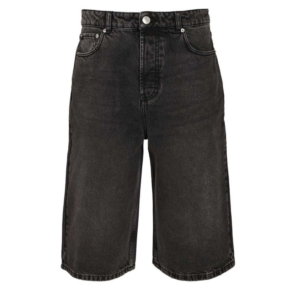Ami Men Large Fit Bermuda Shorts Used Denim